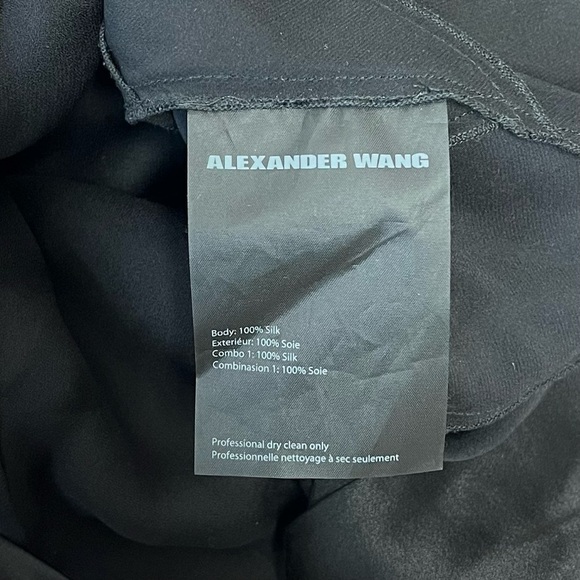 Alexander Wang Silk Asymmetrical Shredded Hem Fringe Sleeveless Tank Dress - Picture 11 of 14